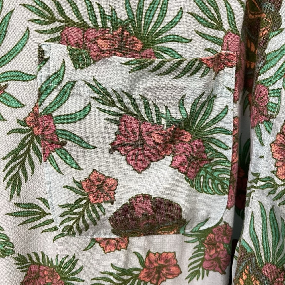 Super Massive Men's Tropical Tiki Hawaii Shirt Short Sleeve Vacation Beach Sz L - Picture 6 of 9
